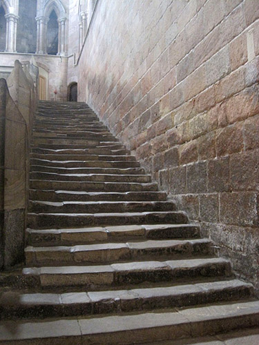 hexham abbey night stairs